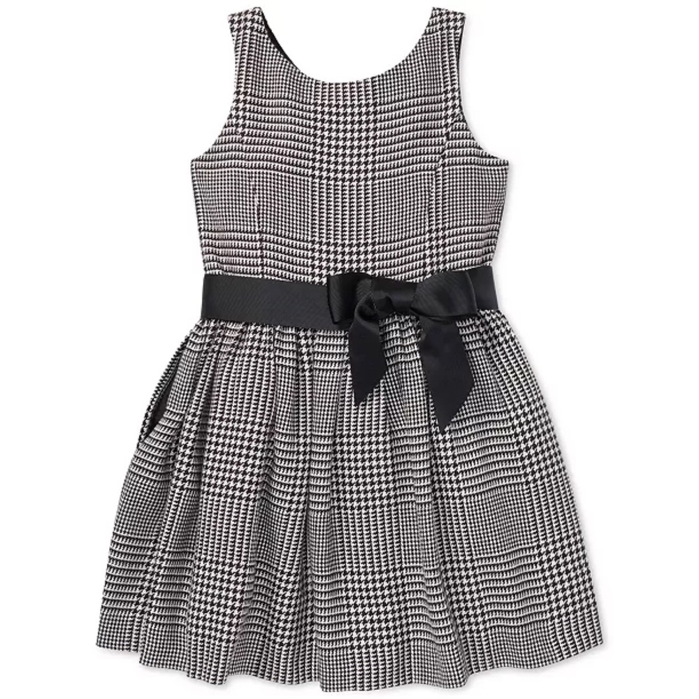EXCELLENT POLO RALPH LAUREN Little Girls Glen Plaid Dress